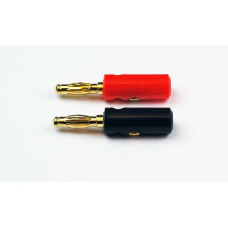 Charger for accusation for radio controlled device Red banana + black gold (1 pair) | Scientific-MHD Charger for accusation for radio controlled device Red banana + black gold (1 pair) | Scientific-MHD