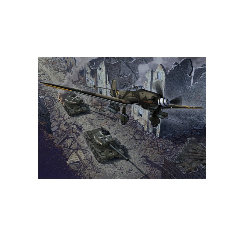 Plastic plane model Ju 87b-2 + JS-2 1/72 | Scientific-MHD