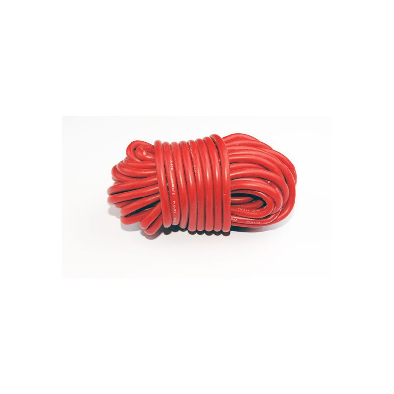 Charger for accusation for radio -controlled Silicone wire AWG14 2.12mm2 red length 5m | Scientific-MHD