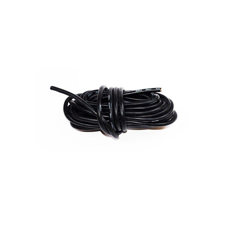 Charger for batteries for radio -controlled Silicone wire AWG8 8.3mm2 black length 5m | Scientific-MHD