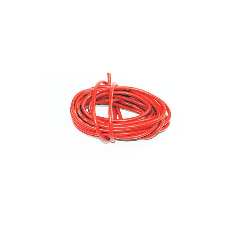 Charger for accusation for radio -controlled Silicone wire AWG8 8.3mm2 red length 5m | Scientific-MHD