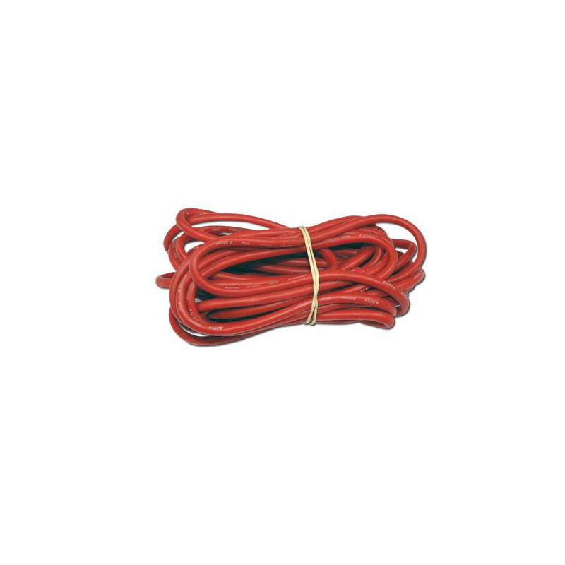 Charger for batteries for radio -controlled Silicone wire AWG9 6.63mm2 red length 5m | Scientific-MHD