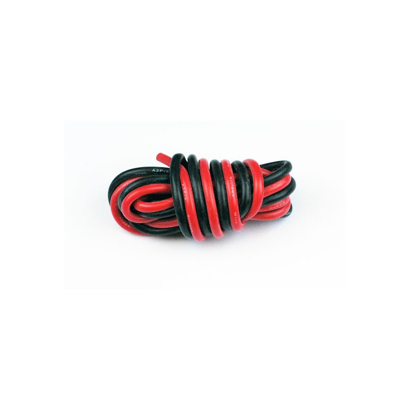 Charger for accusation for radio -controlled Silicone wire AWG14 2.12mm2 red+black length 1m | Scientific-MHD