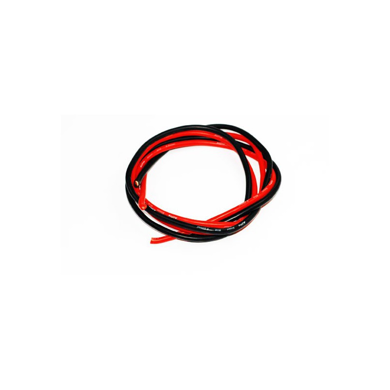 Charger for acclaim for radio -controlled Silicone wire AWG8 8.3mm2 red+black length 1m | Scientific-MHD