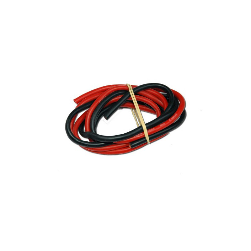 Charger for accusation for radio -controlled Silicone wire AWG9 6.63mm2 red+black length 1m | Scientific-MHD