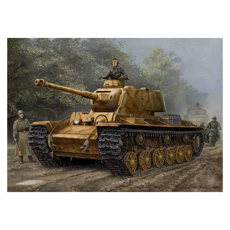 Plastic tank model German PZ.KPFW KV-1 756R1/48 | Scientific-MHD