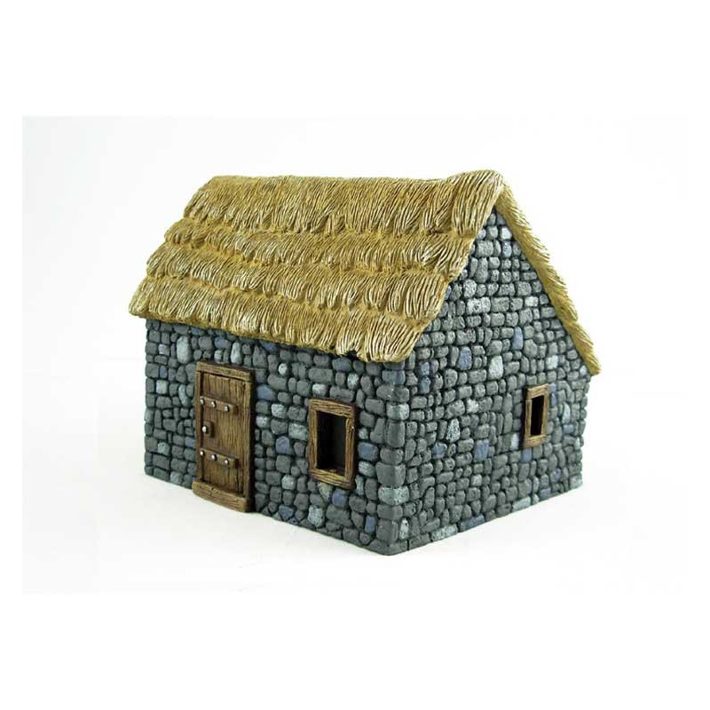 Diorama model mounted and painted large stone cottage1/48 | Scientific-MHD