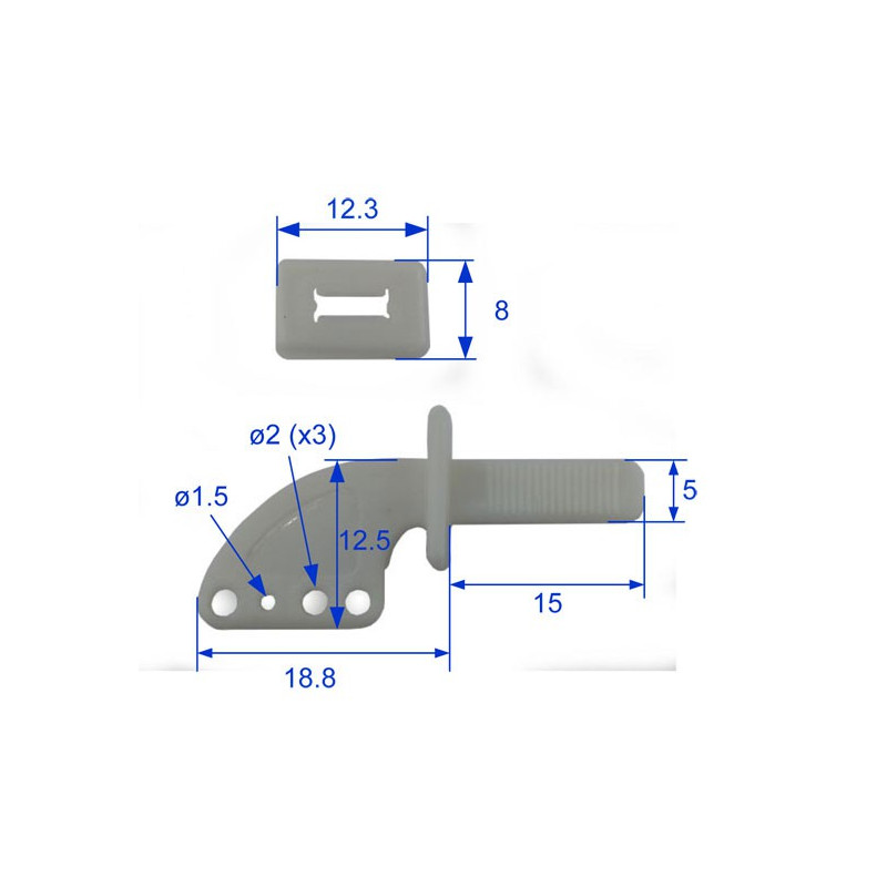 Embedded Accessory Guignols Profiles 19mm + Clips (5 pcs) | Scientific-MHD