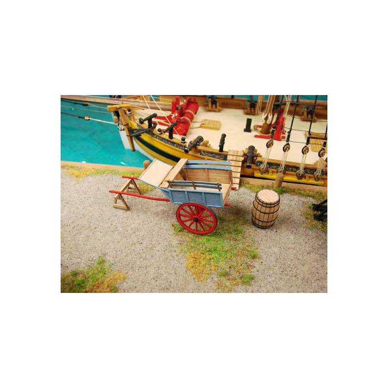 Boat to be charged and barrel overwhelming 18th century ech. 1/72 | Scientific-MHD