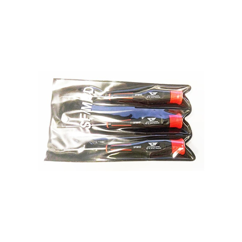 Screwdriver for model game of 3 flat screwdrivers 2/2.4/3mm | Scientific-MHD