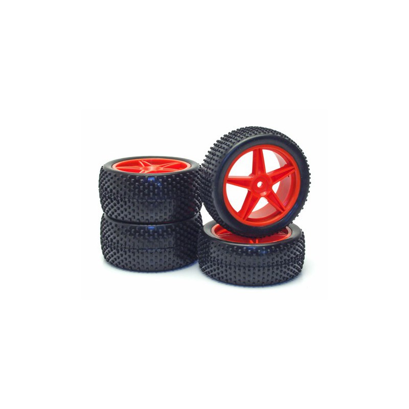 REDIOCMANDED RAWSE ACCESSORS 4 WHEELS RED BUGGY PICOTS1/10 | Scientific-MHD