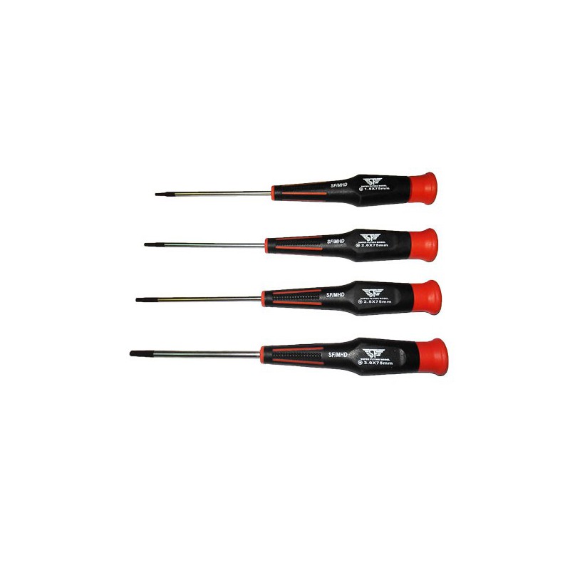 Screwdriver for model game of 4 screwdriver BTR 1.5/2/2.5/3mm | Scientific-MHD