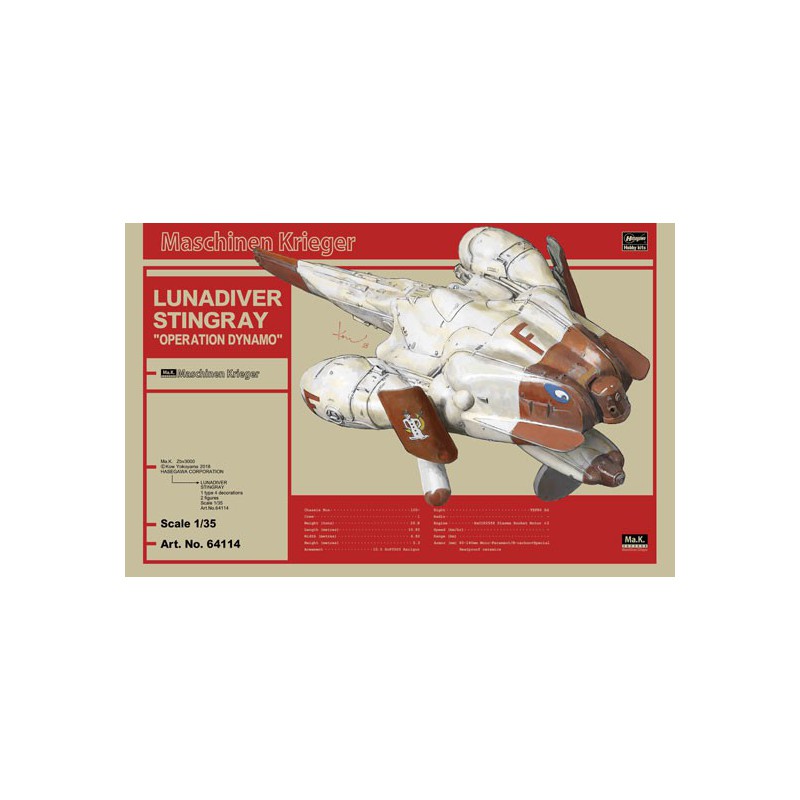 Lunadiver stingray plastic fiction model “Operation Dynamo” | Scientific-MHD