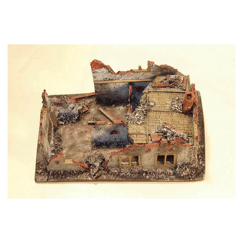 Diorama mounte mounted and house painted in ruins25/28mm | Scientific-MHD