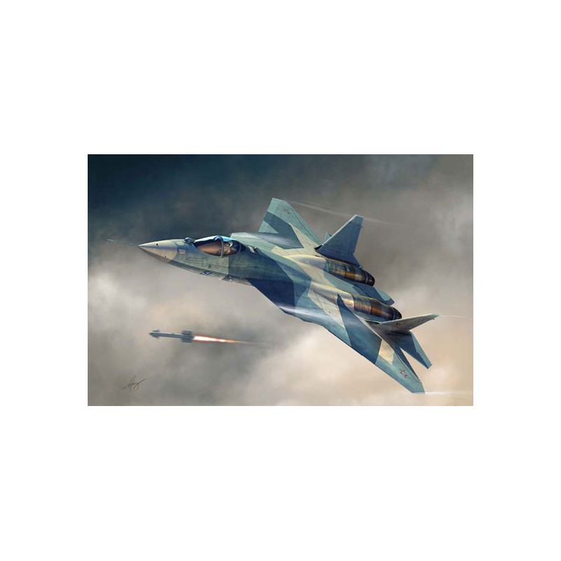 Russian T-50 Pak-Fa 1/72 plastic plane model | Scientific-MHD