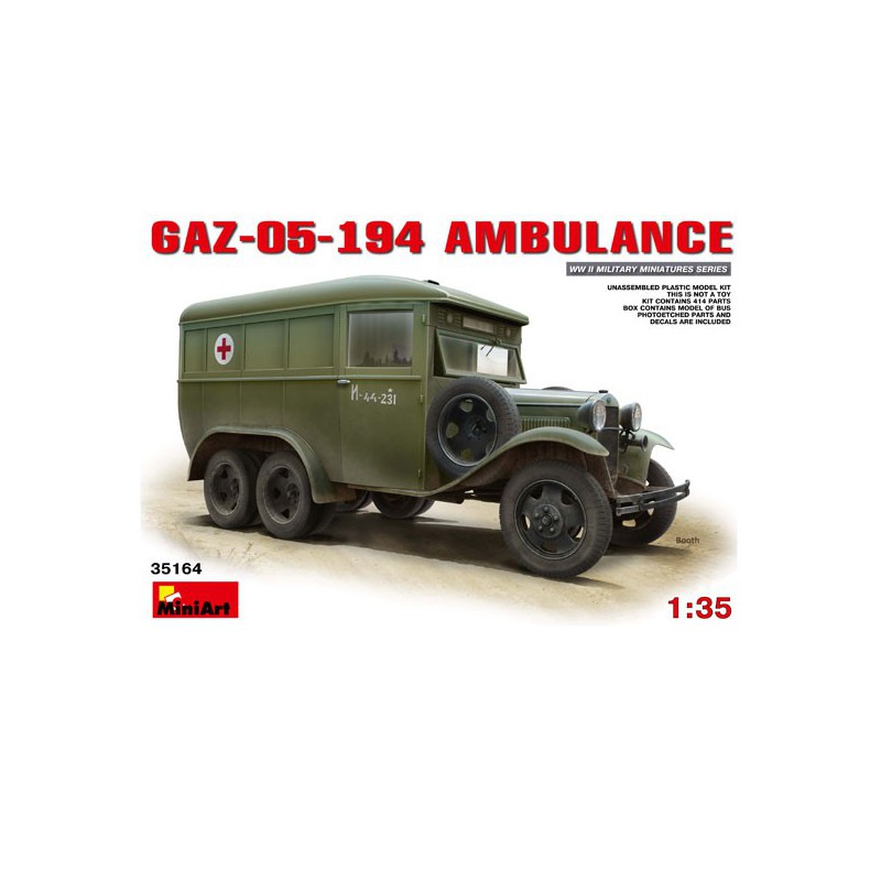 Gas plastic truck model 05 194 1/35 ambulance | Scientific-MHD