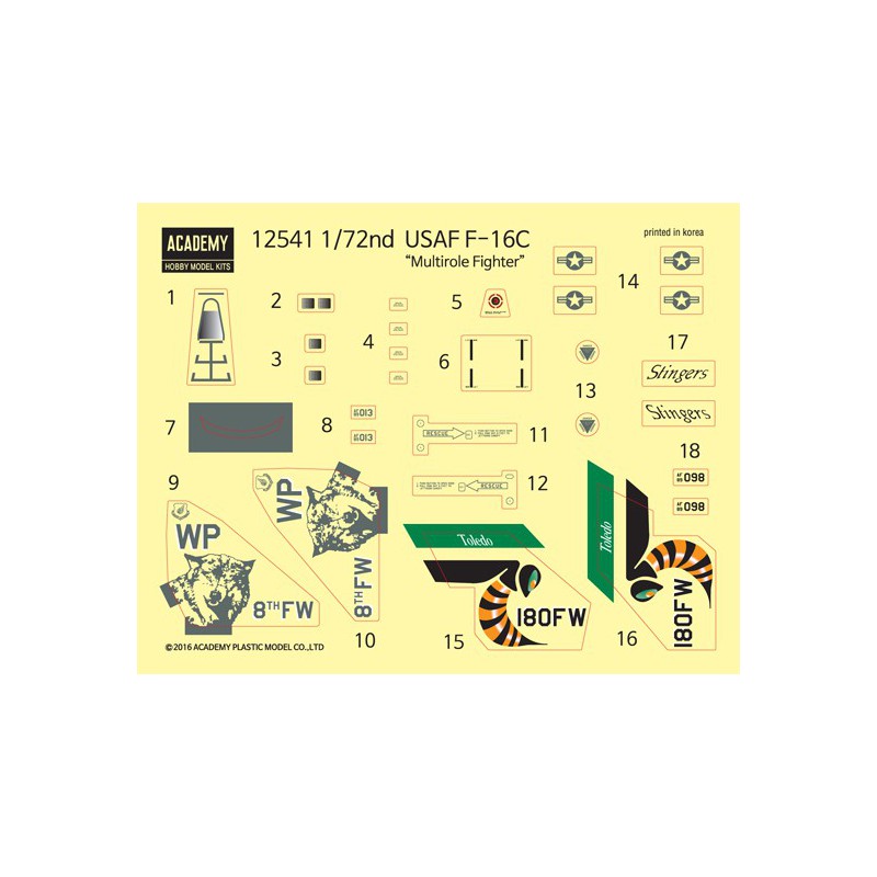 USAF F-16C MCP 1/72 plastic plane model | Scientific-MHD