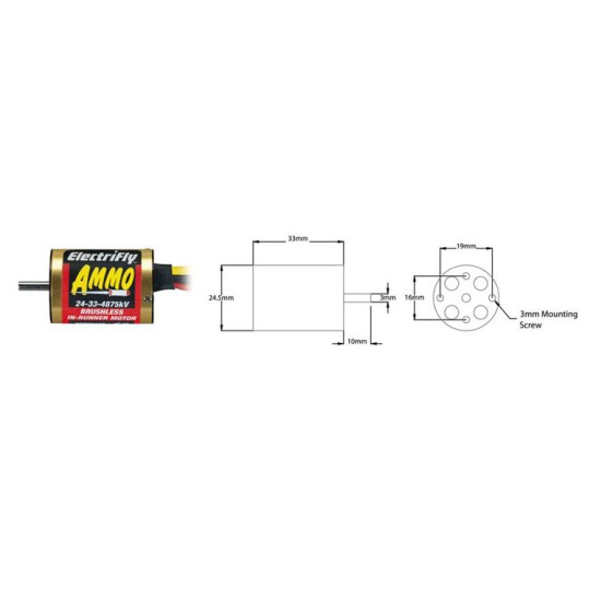 AMMO REDOODMANDED Electric Motor 24-33-4040KV AMMO REDOODMANDED Electric Motor 24-33-4040KV | Scientific-MHD