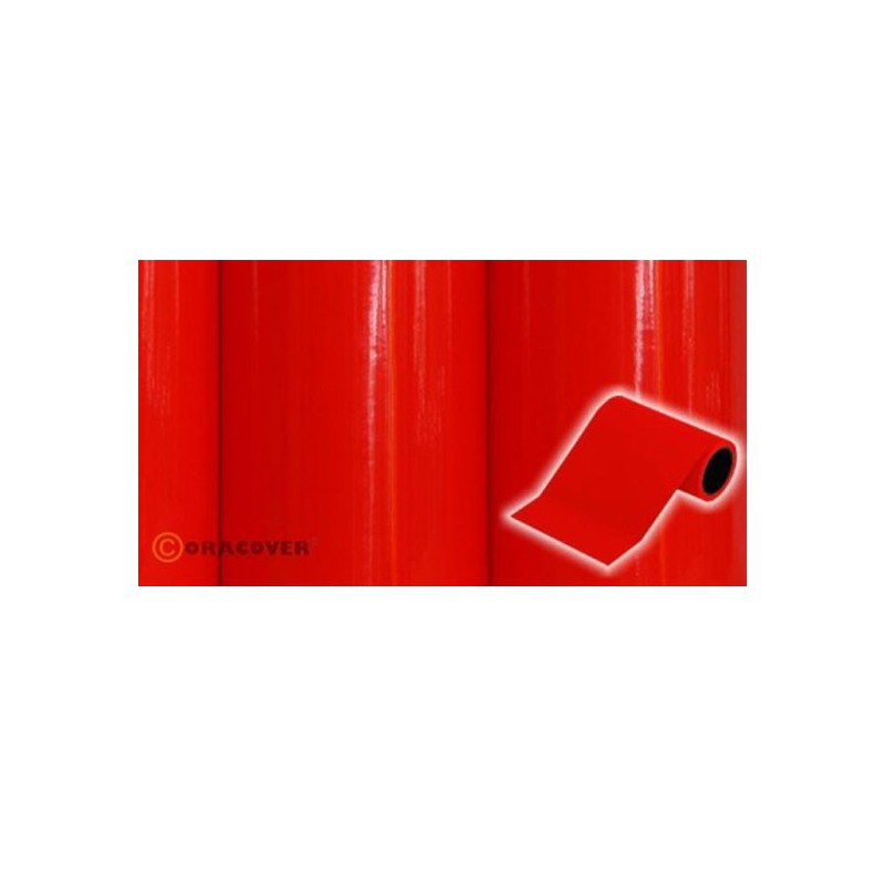 Oracover oratrim red fluorescent width 9.5cm x 2m | Scientific-MHD