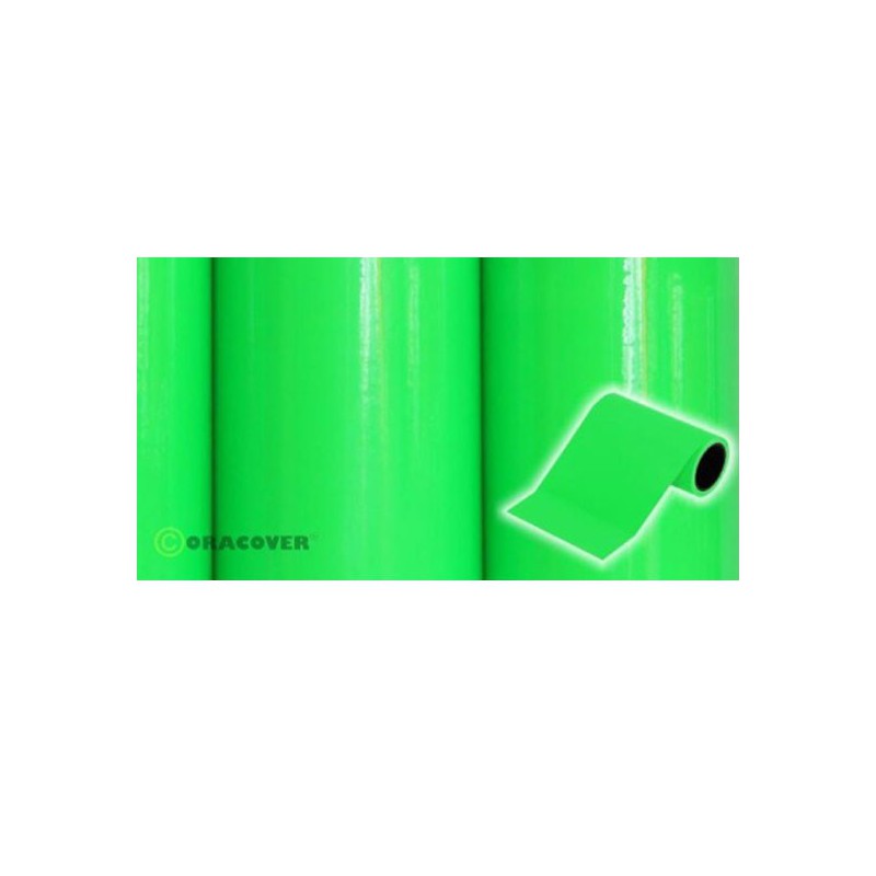 Oracover oratrim fluorescent green width 9.5cm x 2m | Scientific-MHD
