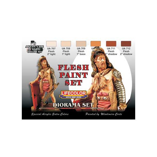 Acrylic paint set of 6 hues color flesh | Scientific-MHD