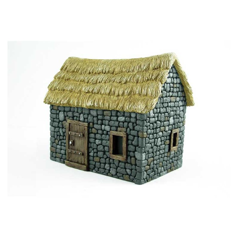 Diorama model mounted and painted small stone cottage1/48 | Scientific-MHD