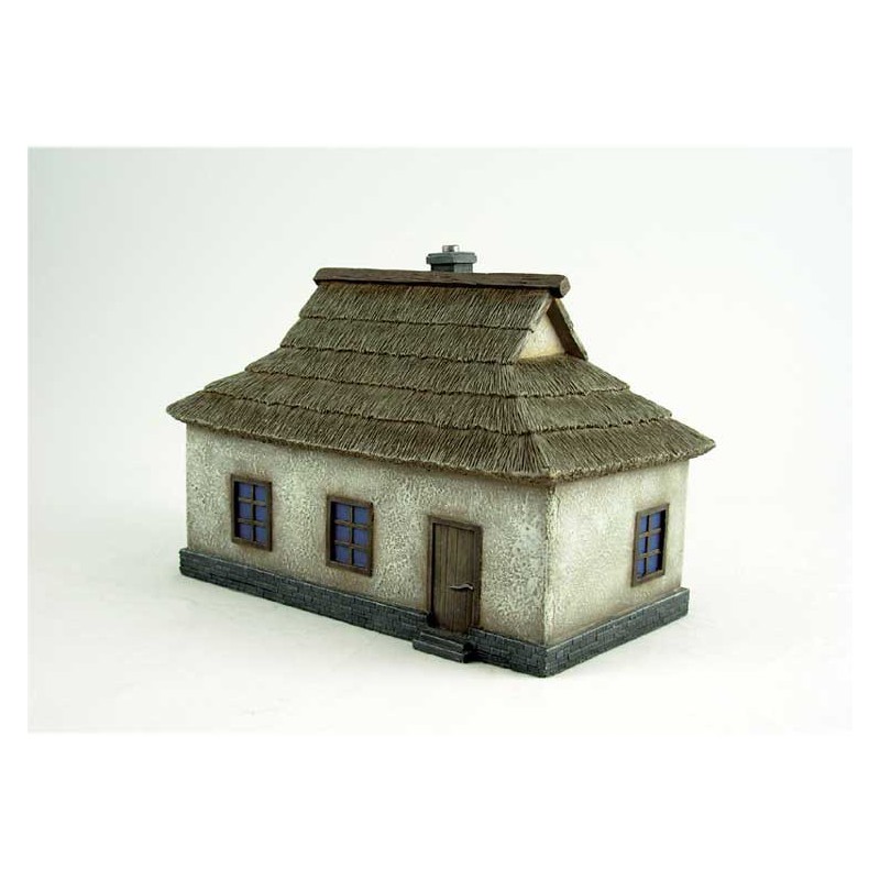 Diorama model mounted and painted small Ukrainian house 1/72 | Scientific-MHD