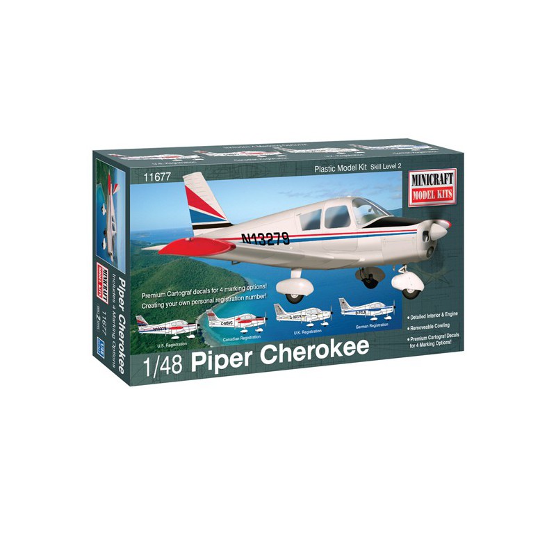 Piper Cherokee 1/48 plastic plane model | Scientific-MHD