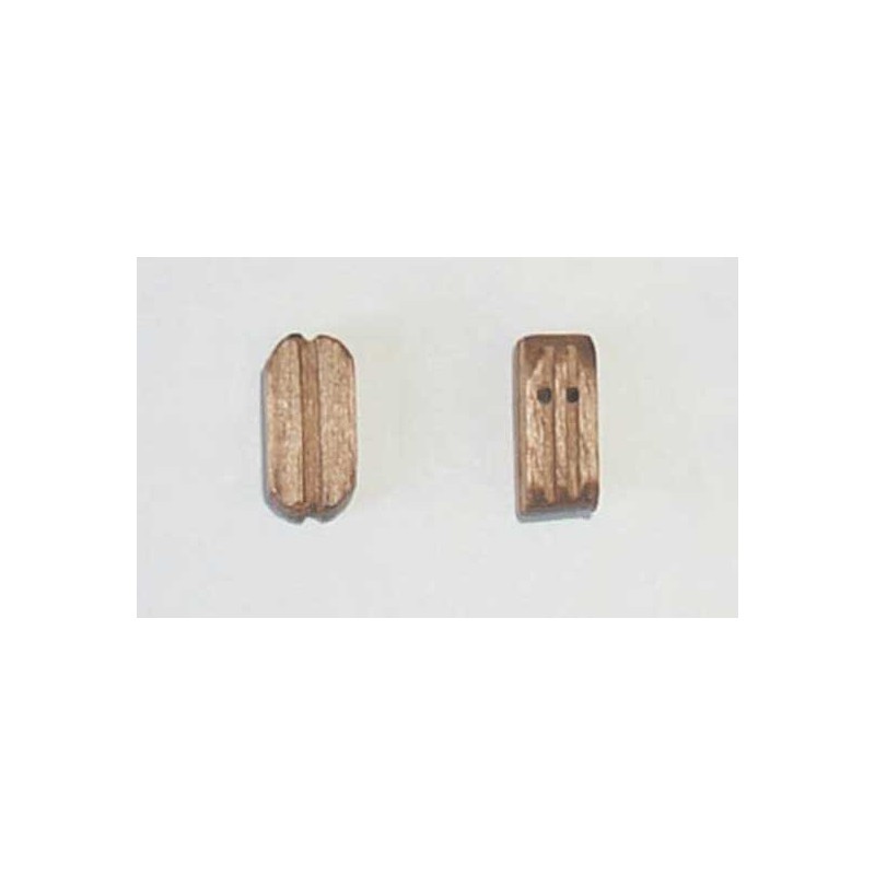 Double pulley boat fittings in walnut, diam. 3mm | Scientific-MHD