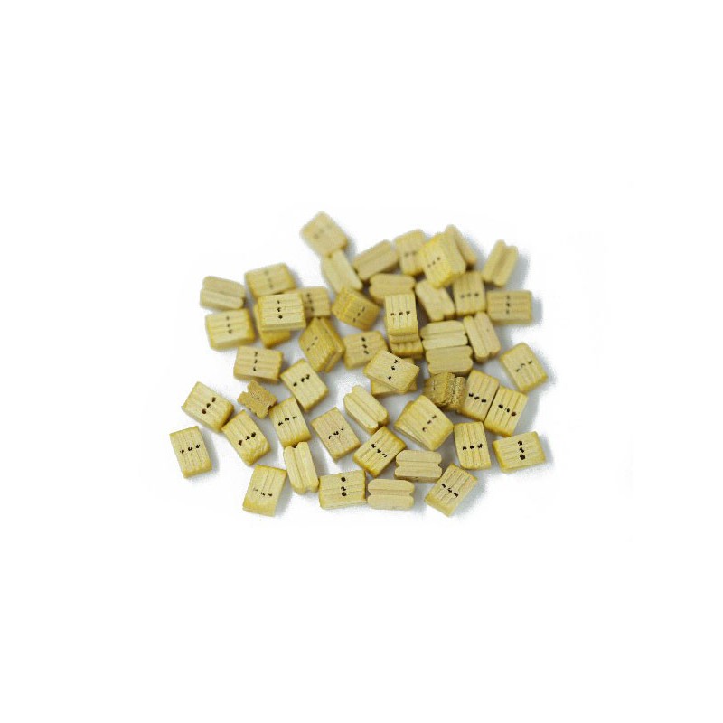 Triple wooden pulley boat fitting 7.5mm (50pcs) | Scientific-MHD
