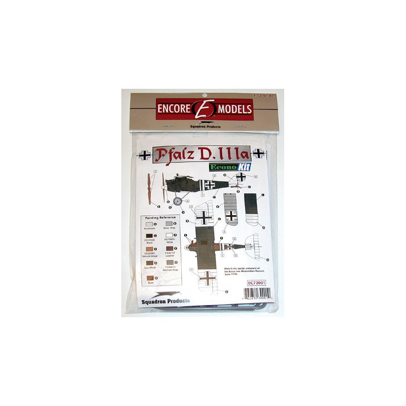 Plastic plane model Econo Kit Pfalz DIII at 1/72 | Scientific-MHD