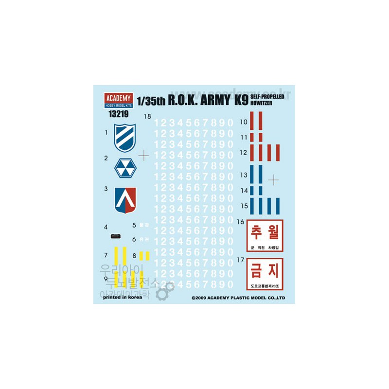 K9 Howitzer Rok Army 1/35 plastic tank model | Scientific-MHD