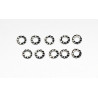 Washes Washers Eventail Stainless steel M2 DIN6798 (10 pieces) | Scientific-MHD