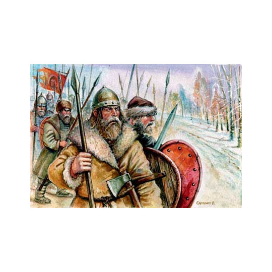 Russian figurine Medievaux in winter 1/72 | Scientific-MHD