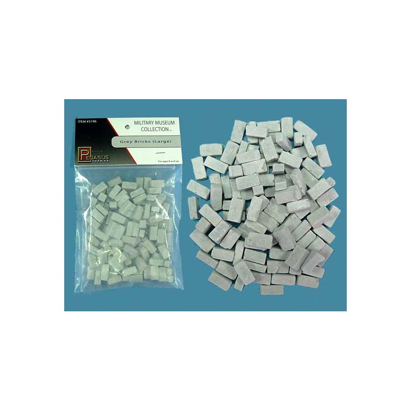 Diorama model mounted and painted large gray bricks 1/48 | Scientific-MHD