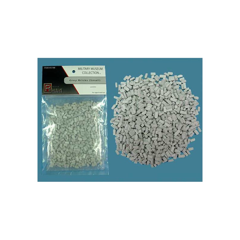 Diorama model mounted and painted small gray bricks 1/48 | Scientific-MHD