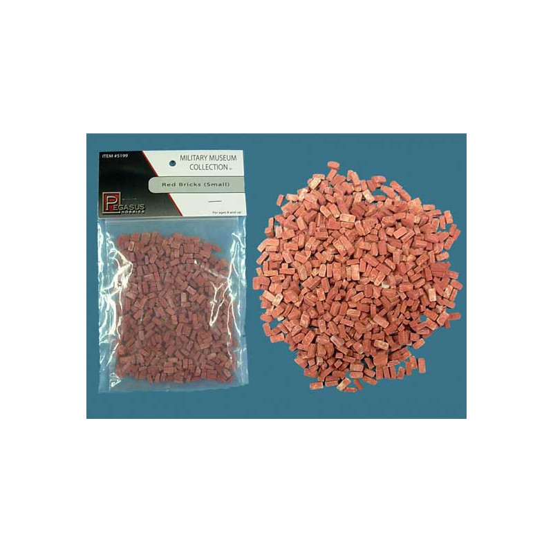 Diorama model mounted and painted small red bricks 1/48 | Scientific-MHD