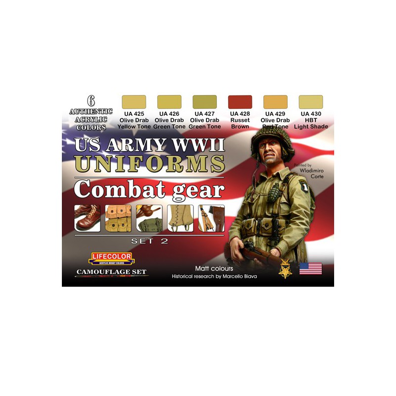 Acrylic paint US uniforms wwii set 2 | Scientific-MHD