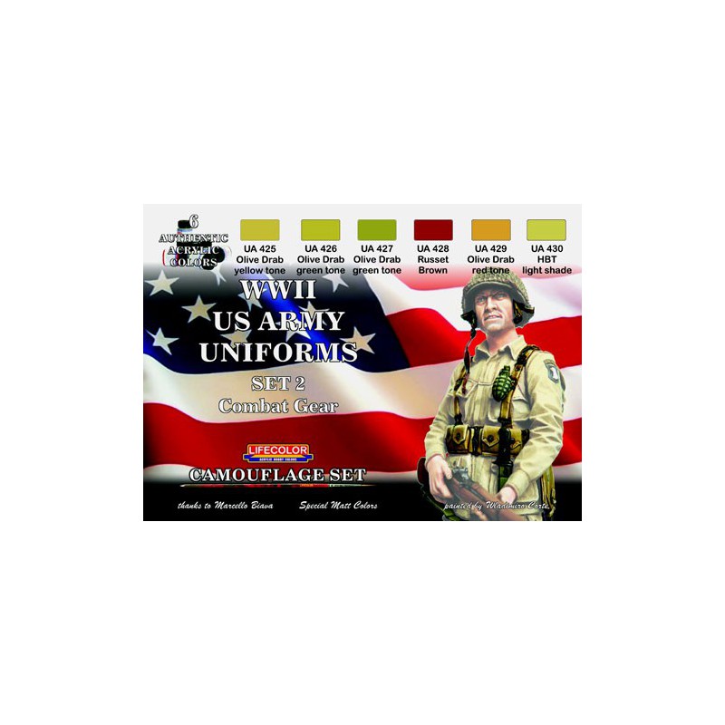Acrylic paint US uniforms wwii set 2 | Scientific-MHD