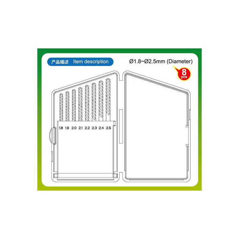 Tool for Set of 8 forests from 1.8 to 2.5mm | Scientific-MHD