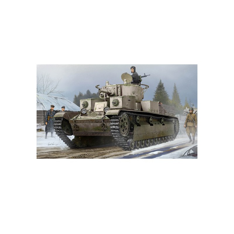 T-28 plastic tank model (Riveted) 1/35 | Scientific-MHD